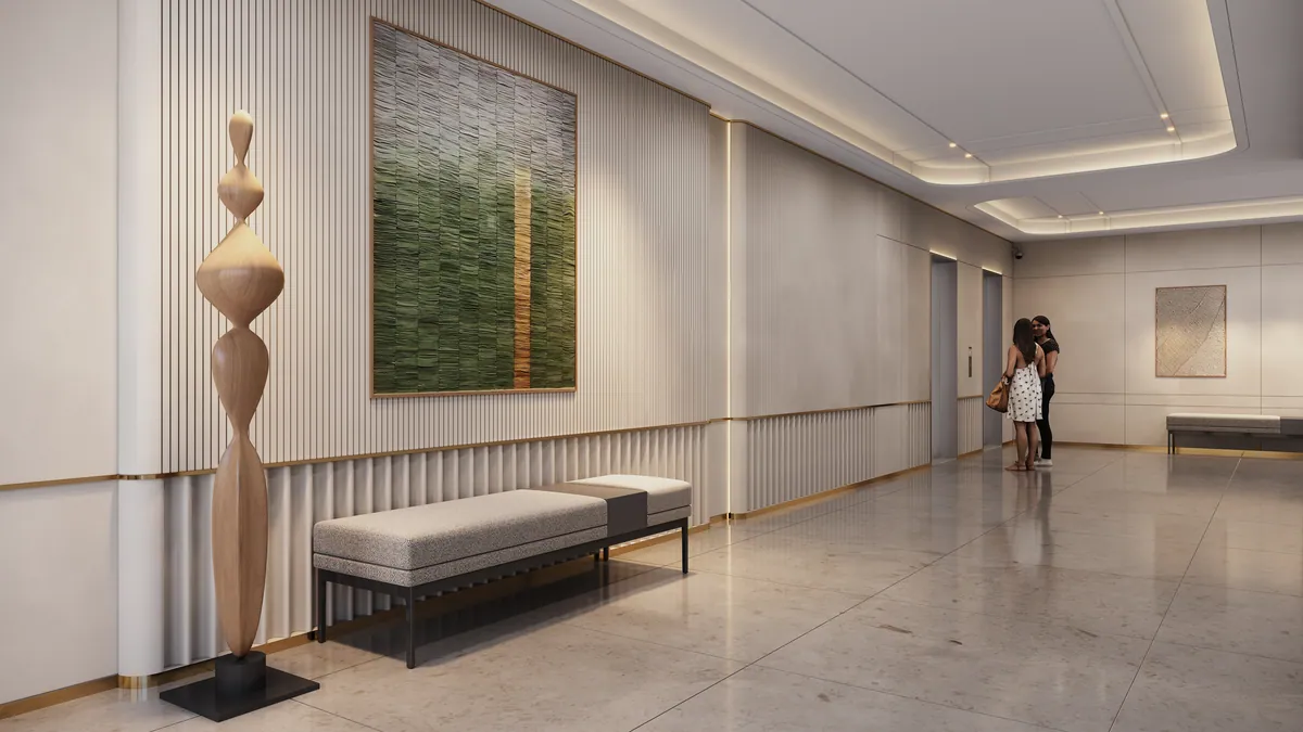 Designer entrance foyer at Ariva, Sargasan