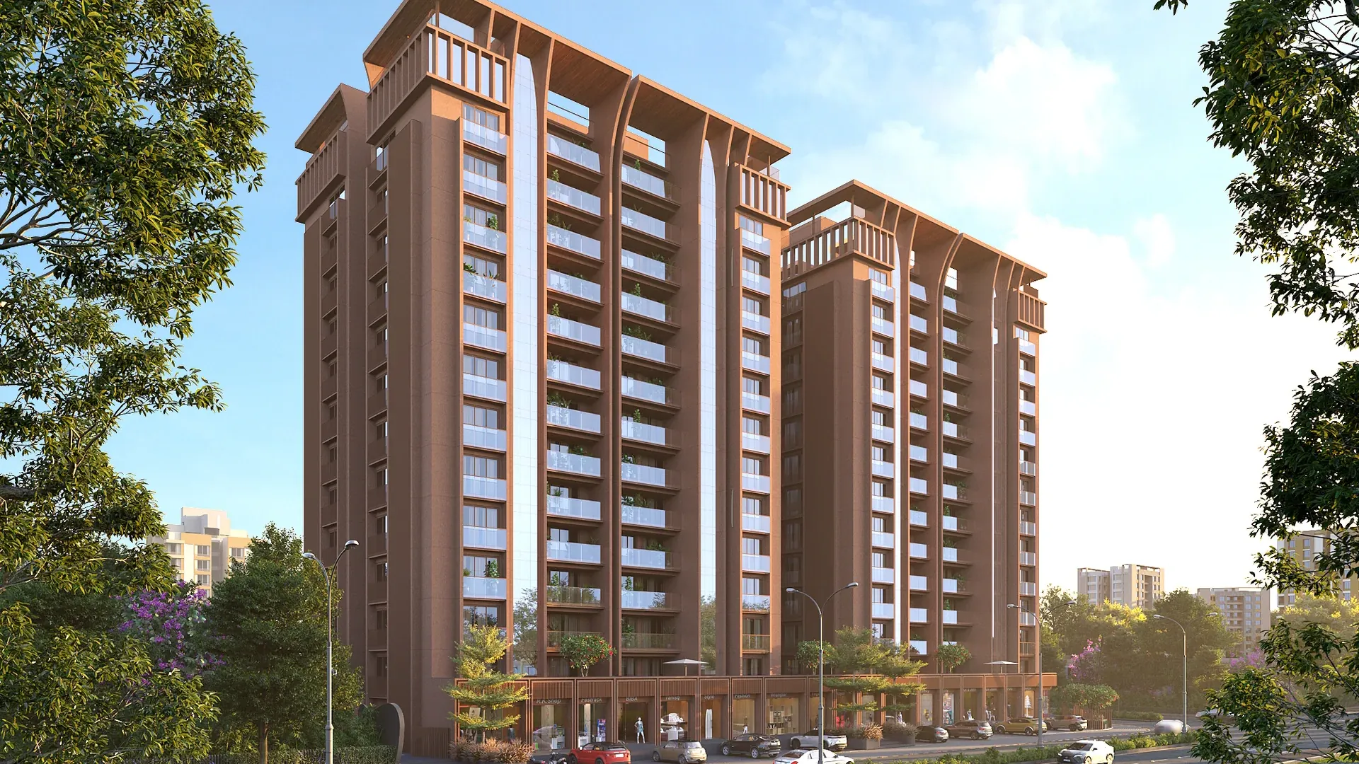 Ariva twin towers at Palm Road, Sargasan